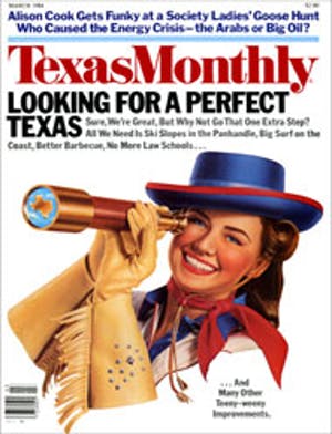 Cover of Texas Monthly March 1984