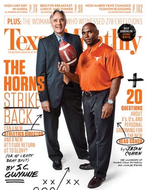 Cover of Texas Monthly September 2014