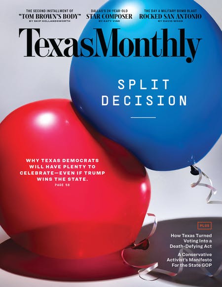 Cover of Texas Monthly November 2020
