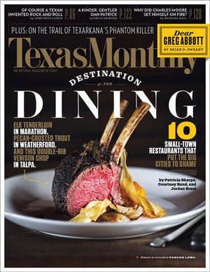 Cover of Texas Monthly December 2014