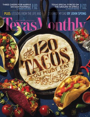 Cover of Texas Monthly December 2015