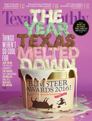 Cover of Texas Monthly January 2016