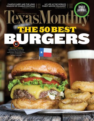 Cover of Texas Monthly August 2016
