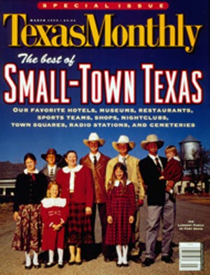 Cover of Texas Monthly March 1999