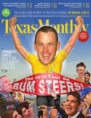 Cover of Texas Monthly January 2013