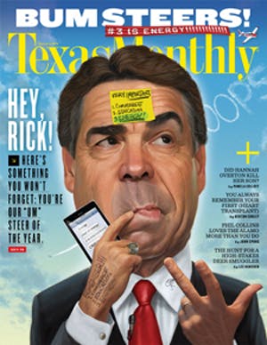 Cover of Texas Monthly January 2012