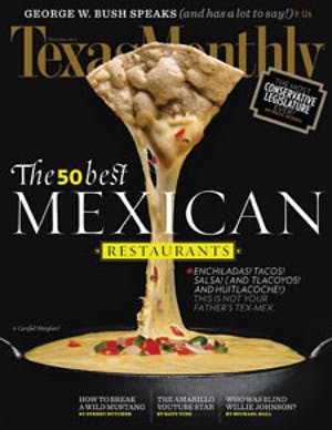 Cover of Texas Monthly December 2010